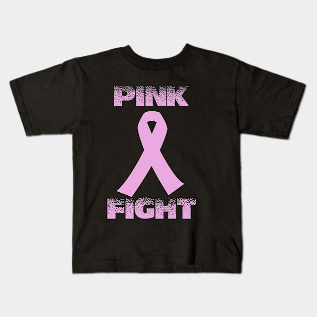 pink fight breast cancer Kids T-Shirt by DESIGNBOOK